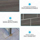 NBF Office Partitions - Cubicle Privacy Panel Wall Divider - Modern Room Separator with Quick Assembly - Indoor Laminate Free Standing Portable Room Divider Panel - 52" H x 49" W (Warm Ash) nbf signature series