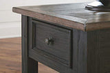 Signature Design by Ashley Tyler Creek Rustic End Table with Storage Drawer and Fixed Shelf, Brown & Black Signature Design by Ashley