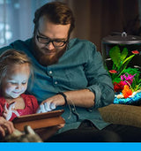 Koller Products Plastic 6-Gallon AquaView 360 Aquarium Kit for Tropical Fish, Betta Fish with LED Lighting and Power Filter Clear, 4-Piece Set Koller Products