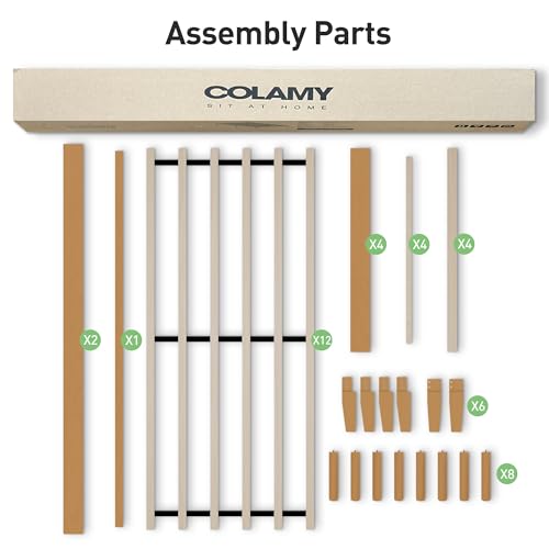 King Size Wood Platform Bed Frame-12 Inch Solid Wood Queen Bed Frame with Slat Support, No Box Spring Needed-Rustic Pine COLAMY