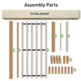 King Size Wood Platform Bed Frame-12 Inch Solid Wood Queen Bed Frame with Slat Support, No Box Spring Needed-Rustic Pine COLAMY