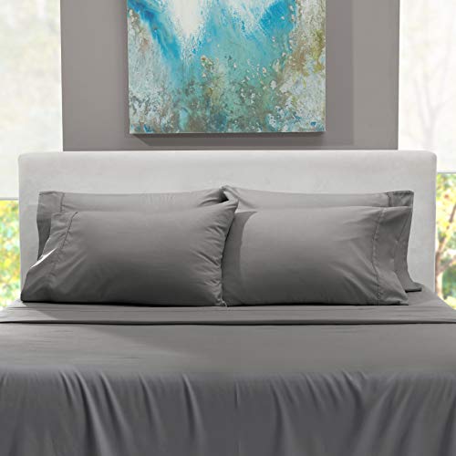 Hearth & Harbor Extra Deep Pocket Sheets - Fits Mattress 18-24 Inches Deep - Extra Deep Pocket Full Size Sets - 6 Piece Full Size - Full - Gray Hearth & Harbor