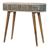 YuanDesign Artisan Furniture Solid Wood Edessa Bone Inlay Console Table YuanDesign