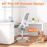 ORRSAKER Tall Drafting Chair with Lumbar Support and Footrest Ring, Supportive Tall Extended Height Ergonomic Desk Chair for Home Work, Breathable Mesh Office Chair with Flip up Arms(Gray) ORRSAKER
