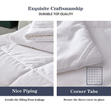 Simple&Opulence Down Alternative Comforter, Twin Size Duvet Insert with 100% Cotton Cover, Ultra-Soft Microfiber Quilted All Season Breathable Cooling Bed Comforter (Twin, White) Simple&Opulence