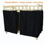 Gxi Black Blackout Bottom Bunk Bed Curtain Privacy Canopy Single Bed Shading Decor Loft Under Dormitory Bed Curtain,1PC Gxi