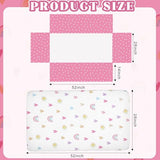 Hahafelt 3 Piece Rainbow Boho Crib Bedding Set for Girls Inspirational Quote Pink Baby Crib Bedding Set Standard Size Nursery Bedding Includes Fitted Crib Sheet,Comforter, Crib Skirt Hahafelt