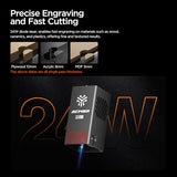 ACMER P3 24W(24,000mW) Diode Enclosed Laser Engraver, Built-in Air Assist, Honeycomb, 48000mm/min Batch Process Speed, CNC Laser Cutter and Engraver Machine, Laser Safety Class 1 ACMER