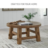 Signature Design by Ashley Mackifeld Round Coffee Table, Warm Brown Signature Design by Ashley