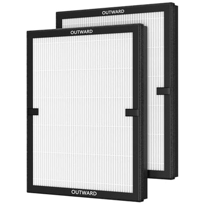 2 Pack E-200 H13 HEPA Air Filter Compatible with LUNINO E-200 Air Purifier Filter Replacement 3 Stage Strong and Efficient Filtration For LUNINO Home Large Room up to 1740sq.ft