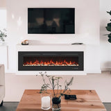 Valuxhome 30 Inches Recessed and Wall Mounted Electric Fireplaces Insert for Living Room with Remote,1500W/750W,13 Fuel Bed Colors, Overheating Protection, Crystal, Touch Screen, Timer, Black Valuxhome