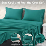 MICORAL Twin Bed Sheets Set, Soft Breathable Bedding Sheet Set, Sheets Set with 16" Deep Pocket Design (3 Pieces, Twin, Turquoise) MICORAL