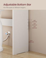 VASAGLE Over the Toilet Storage Cabinet, Bathroom Storage Cabinet with Doors, Adjustable Shelves, Space-Saving, Modern, 7.9 x 24.6 x 70 Inches, Cloud White UBTS008WH01S VASAGLE