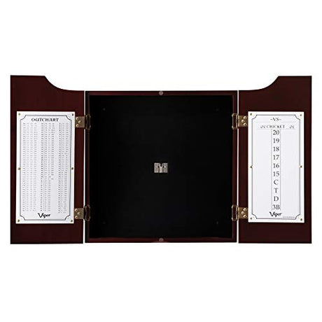 Viper Hudson Sisal/Bristle Steel Tip Dartboard Cabinet, Mahogany Finish Viper