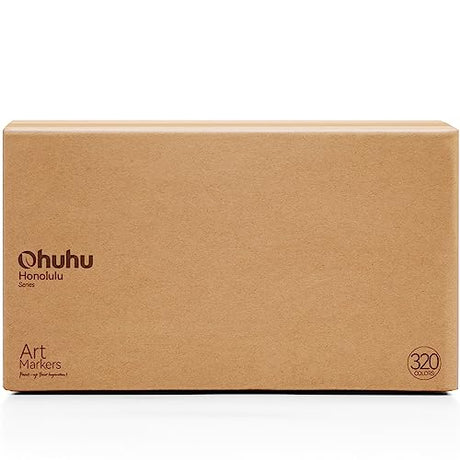 Ohuhu Alcohol Markers Brush Tip - 320-color Double Tipped Art Sketch Marker Set for Artists Adults Coloring Illustration -Brush & Chisel Dual Tips - Honolulu Series of Ohuhu Markers - Refillable Ink Ohuhu