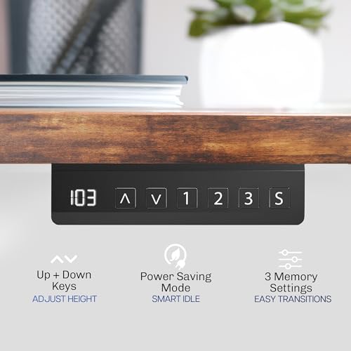 VIVO Electric Dual Motor Standing Desk Frame for 41 to 81 inch Table Tops, Frame Only, Ergonomic Standing Height Adjustable Base with Push Button Memory Controller, Black, DESK-V122EB VIVO