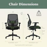 HON Crio Ergonomic Office Chair, High Back Task Chair with Adjustable Arms, Lumbar Support, 360 Swivel, Center-Tilt Recline, for Desks, Computers, Home Office, Black HON