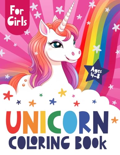 Unicorn Coloring Book for girls 4-8: 60 Cute & Fun Unicorn Drawing to Color in, Perfect for Unicorn Lovers, size (8x11 inch) (Bold and Easy Coloring Books) WoodArtSupply