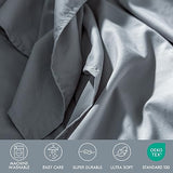 ClevaHome Queen Size Sheet Set - 6 Piece Soft Breathable Luxury Bed Sheet Set - Shrinkage & Fade Resistant Embroidered Bedding Sheet with Deep Pocket, 2 Extra Pillowcases (Queen, Quarry) Cleva