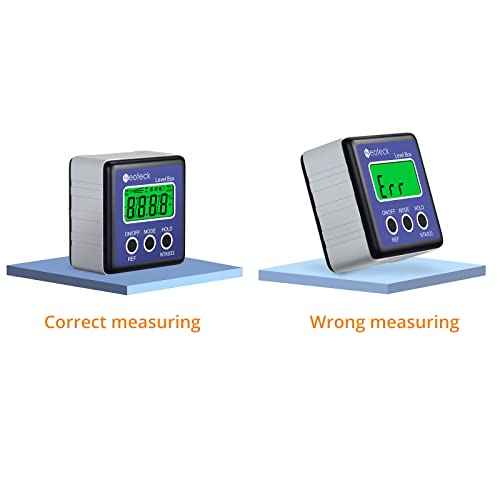 Neoteck Digital Angle Finder LCD Digital Angle Gauge Waterproof Protractor Inclinometer Bevel Box for Helicopter Bevel Angle of Miter Saw Automobile Test and Repair and ect-Blue Neoteck