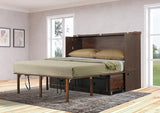 Mega Solutions Venetian Murphy Cabinet Bed with Deepest Storage Drawer On The Market and USB Charging Station (Queen, Dark Walnut) Mega Solutions