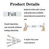 Yermivie 4 Pieces Bed Sheet Organizer Bands, Sheet Organizers and Storage Label Bands, Sheet Label for Bedding, Sheets Organizer for Closet,Sheet Keepers Linen Labels Bedding Bands (4Pcs Full) Yermivie
