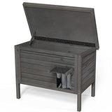 GDLF Outdoor Cat House Feral Cat Enclosure 100% Insulated All-Round Foam Weatherproof Solid Wood Large Size for Multiple Cats 34.5" L*21.5" W*27.2" H GDLF