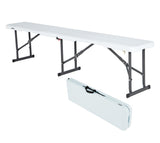 Lifetime 80305 Portable Folding Bench, White Lifetime