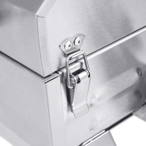 Royal Gourmet GT1001 Stainless Steel Portable Grill, 10000 BTU BBQ Tabletop Gas Grill with Folding Legs and Lockable Lid, Outdoor Camping, Deck and Tailgating, Silver Royal Gourmet