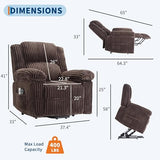 GarveeHome Power Lift Recliner Chair - Heat and Massage, Electric Lift Plush Recliner with Soft Padded Seat, Back Support & Armrests, Designed for the Elderly and People with Mobility impaired