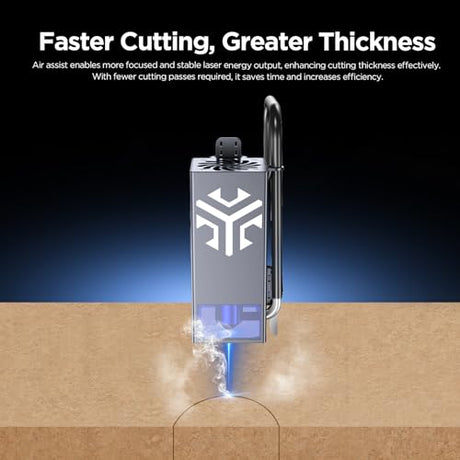 ACMER C4 Air Assist Pump Kit, 30L/Min Adjustable Airflow for Laser Cutters & Engravers, Improves Cutting Precision, Reduces Smoke & Dust, Low Noise Air Assist System ACMER