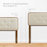 Modway MOD-6233-WAL-BEI Collins Tufted Full Fabric and Wood Headboard, Walnut Beige Modway