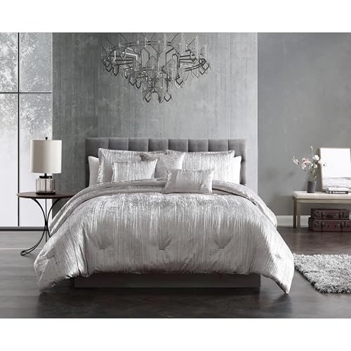 Riverbrook Home Turin Comforter Set, Queen, Silver, 7-Piece Set Riverbrook Home