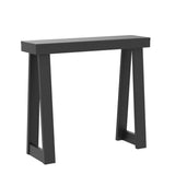 Plank+Beam Solid Wood Console Table, 36 Inch, Sofa Table, Narrow Entryway Table for Hallway, Behind The Couch, Living Room, Foyer, Easy Assembly, Black Plank+Beam