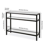 Henn&Hart 42" Wide Rectangular Console Table in Blackened Bronze, Entryway Table, Accent Table for Living Room, Hallway Henn&Hart