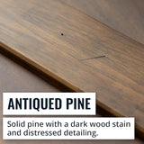 Indoor 5 Gun Rack for Wall, Rifle Rack and Shotgun Wall Mount, Rustic Wood and Solid Steel Supports up to 100 lbs, Vertical Gun Rack Wall Mount for StoreYourBoard