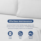 3 Piece Twin Sheets Set | Twin Bed Sheets Set – Light Weight, Soft Breathable Sheets | Brushed Cotton Rich Blend | Secure-Fit, Wrinkle Resistant, Durable, Easy Care Bed Sheets | Comfy Sheets | White Martex