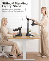SAIJI Laptop Stand for Desk, Stable Standing Laptop Riser with Foldable Mouse Pad, Standing Computer Stand with 4 Adjustable Height Up to 20.47", Tall Stand Fit All Laptops Under 17.3" SAIJI