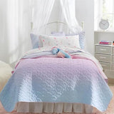 SCHNAUZER HOME Quilt Set Full Queen Size 3 Piece, Bailey Pattern Printed Bedding Coverlet Set, Lightweight Soft Reversible Bedspread Sets for All Season (1 Quilt & 2 Pillow Shams) SCHNAUZER HOME