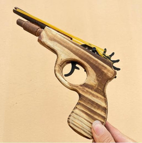 xinlong 2 Pcs Wooden Rubber Band Gun Quality Wood & Handmade Kids Outdoor Toy 9 Inches Length xinlong