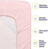 Full Size Bed Sheets - 6 Piece 1500 Supreme Collection Fine Brushed Microfiber Deep Pocket Full Sheet Set Bedding - 2 Extra Pillow Cases, Great Value, Full, Pale Pink Sweet Home Collection
