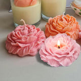 3 Pack Peony Silicone Candle Mold Flower Mold Resin Casting Molds with Large-Eye Wicking Needle,Candlewick for DIY Scented Candle, Soy Wax, Cake, Soap,Craft Making