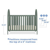Delta Children Milano 4-in-1 Convertible Crib - Greenguard Gold Certified, Grassy Glen Delta Children