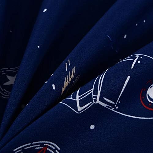 MAG 4 Pcs Bedding Set Space Galaxy Sheets,Planets Stars Queen Sheet Set for Kids Teens Boys Girls and Space-Lovers,Super Soft Microfiber,with 1 Fitted Sheet 14''Deep Pocket +1 Flat Sheet+2 Pillowcase. MAG