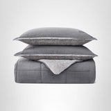 Eddie Bauer - Queen Comforter Set, Microsuede Bedding with Soft Sherpa Reverse, 3 Piece Bed Set with Matching Pillowcases (Sherwood Grey) Eddie Bauer