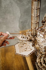 Wood Trick Offshore Rig Platform Wooden 3D Puzzles for Adults and Kids to Build - Interactive Movable Platform - Wooden Models Engineering DIY Wood Trick