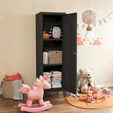 MIOCASA Metal Locker Storage Cabinet with 3 Shelves Industrial Lockable 1 Door File Cabinet for School, Home, Office, Garages MIOCASA