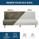 Armless Sofa Bed Slipcover Couch Cover Without Armrests Stretch Folding Futon Cover Elastic Removable (Color : White, Size : L(160-190cm)) Generic