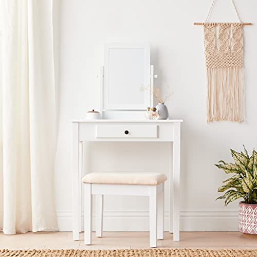 Frenchi Home Furnishing Vanity Set, One Mirror, White Frenchi Furniture