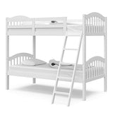 Storkcraft Long Horn Twin-Over-Twin Bunk Bed (White) - GREENGUARD Gold Certified, Converts to 2 individual twin beds Storkcraft